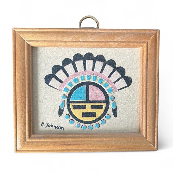 3 Vtg Native American (Zuni & Navajo) Sand Paintings - Rainbow Way Ltd., NM - Picture 3 of 6